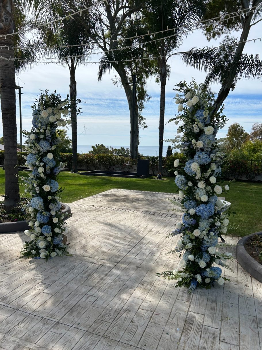 Columnas Florales Azul